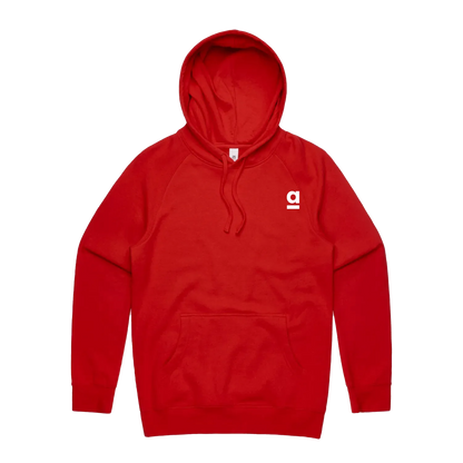 Red front flat lay